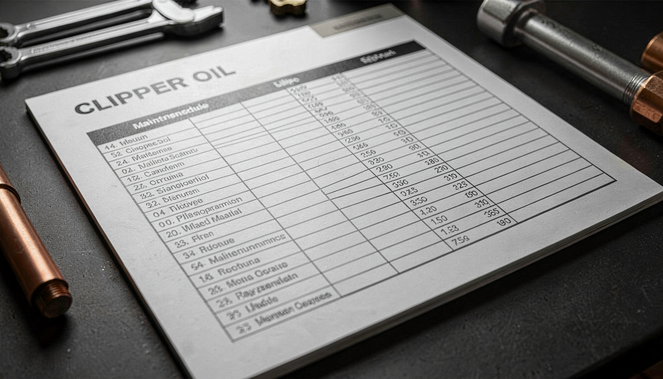 clipper oil maintenance schedule