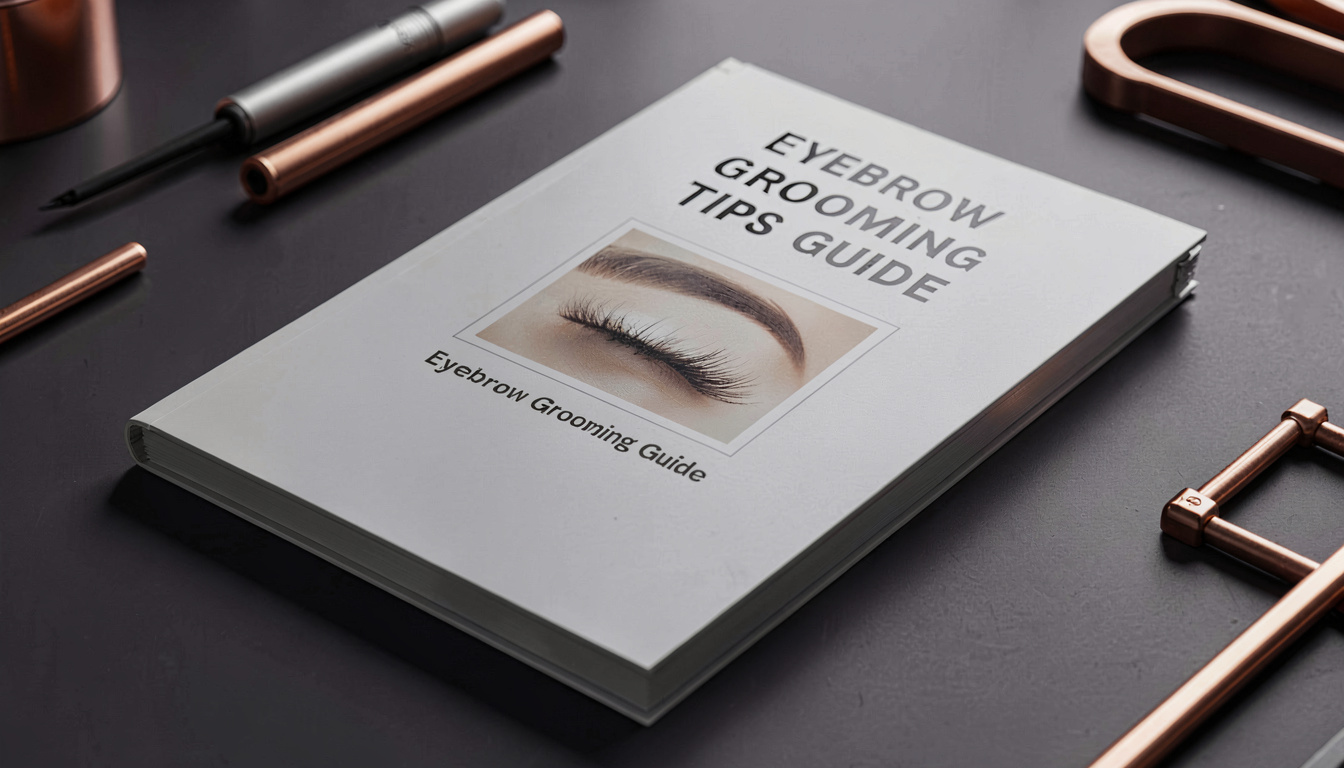 Eyebrow Grooming Tips Guide, close detail, soft focus background