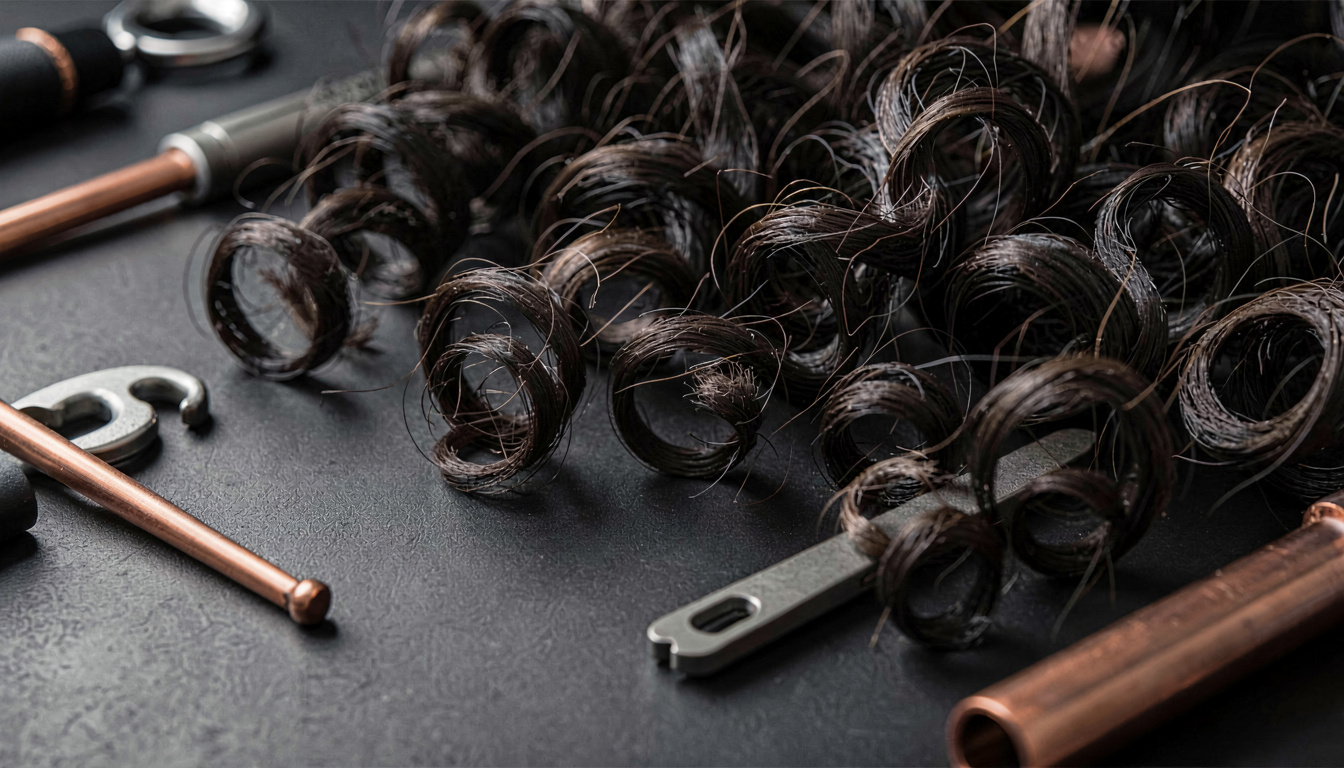 how to style long curly hair men, close detail, soft focus background